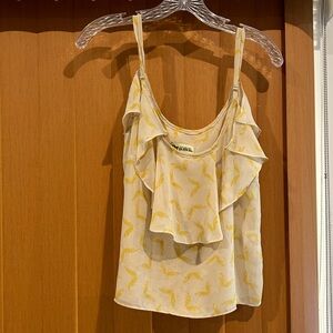Show Me Your Mumu Spaghetti strap ruffle top blouse size S/M
